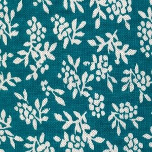 New Double Knit Poly Fabric 1.75 yds Green w Leafy Flowers Apparel Excellent